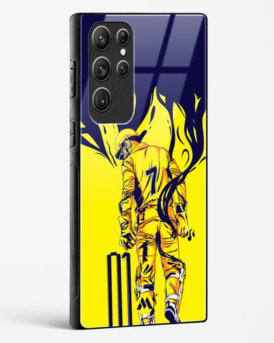 MS Dhoni Greatest Finisher Glass Case Phone Cover-(Samsung)