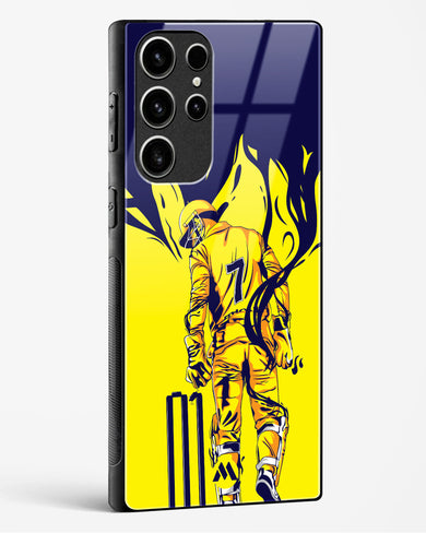 MS Dhoni Greatest Finisher Glass Case Phone Cover-(Samsung)