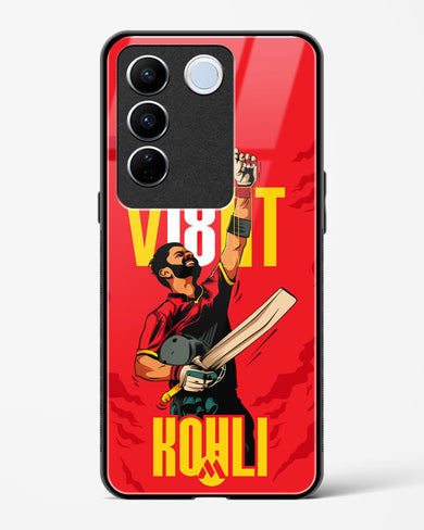 Virat King Kohli Glass Case Phone Cover-(Vivo)