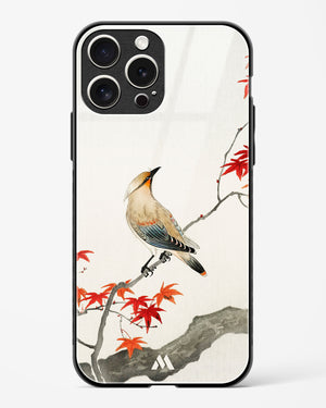 Japanese Plague bird On Maple [Ohara Koson] Glass Case Phone Cover (Apple)