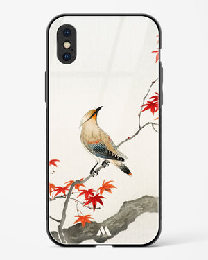 Japanese Plague bird On Maple [Ohara Koson] Glass Case Phone Cover (Apple)