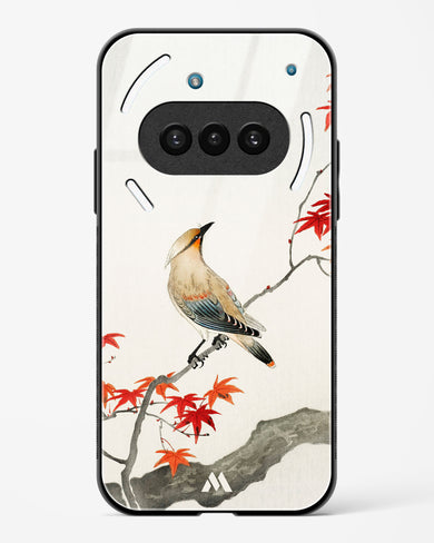 Japanese Plague bird On Maple [Ohara Koson] Glass Case Phone Cover (Nothing)