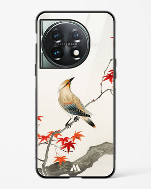Japanese Plague bird On Maple [Ohara Koson] Glass Case Phone Cover (OnePlus)