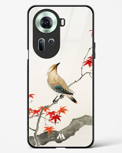 Japanese Plague bird On Maple [Ohara Koson] Glass Case Phone Cover-(Oppo)