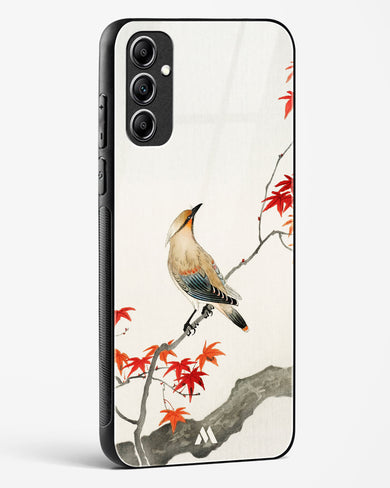 Japanese Plague bird On Maple [Ohara Koson] Glass Case Phone Cover-(Samsung)