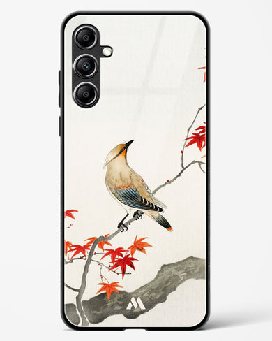 Japanese Plague bird On Maple [Ohara Koson] Glass Case Phone Cover-(Samsung)