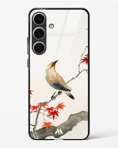 Japanese Plague bird On Maple [Ohara Koson] Glass Case Phone Cover-(Samsung)