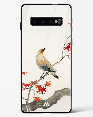 Japanese Plague bird On Maple [Ohara Koson] Glass Case Phone Cover-(Samsung)