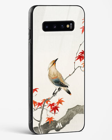 Japanese Plague bird On Maple [Ohara Koson] Glass Case Phone Cover-(Samsung)