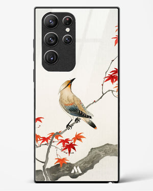 Japanese Plague bird On Maple [Ohara Koson] Glass Case Phone Cover (Samsung)