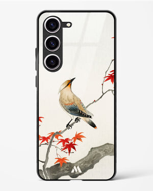 Japanese Plague bird On Maple [Ohara Koson] Glass Case Phone Cover-(Samsung)