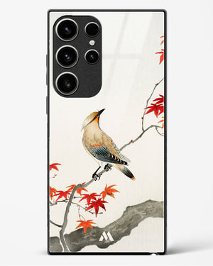 Japanese Plague bird On Maple [Ohara Koson] Glass Case Phone Cover-(Samsung)