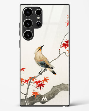 Japanese Plague bird On Maple [Ohara Koson] Glass Case Phone Cover (Samsung)