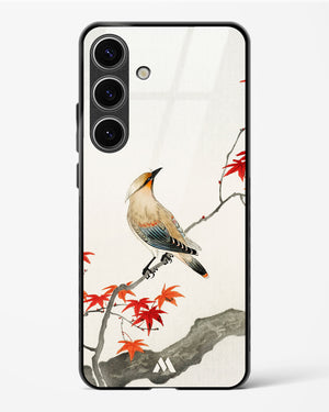 Japanese Plague bird On Maple [Ohara Koson] Glass Case Phone Cover-(Samsung)