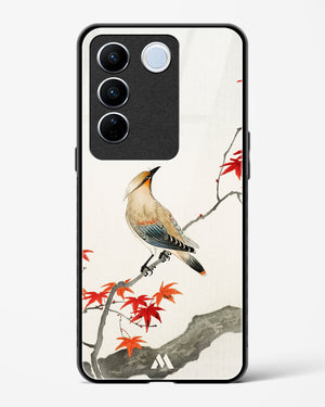 Japanese Plague bird On Maple [Ohara Koson] Glass Case Phone Cover-(Vivo)