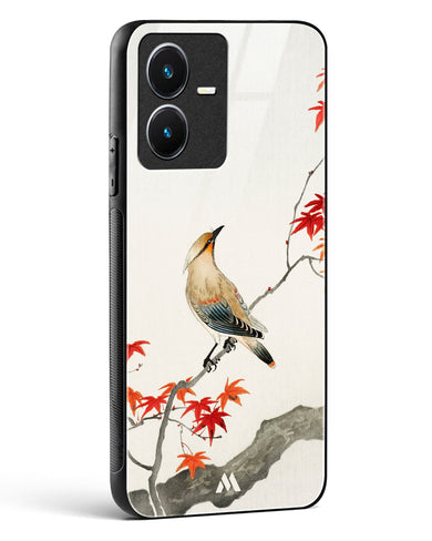 Japanese Plague bird On Maple [Ohara Koson] Glass Case Phone Cover-(Vivo)