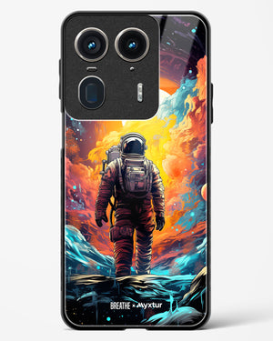 Technicolor Space Adventure [BREATHE] Glass Case Phone Cover (Motorola)