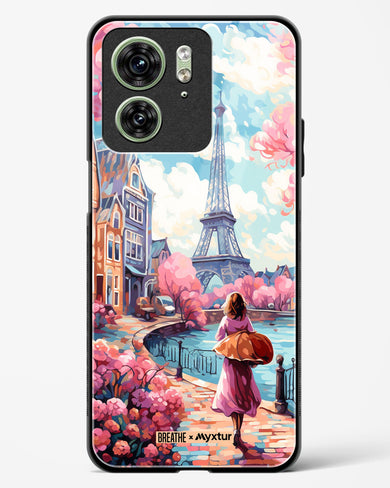 Pastel Paris Impressions [BREATHE] Glass Case Phone Cover (Motorola)