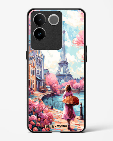 Pastel Paris Impressions [BREATHE] Glass Case Phone Cover-(Vivo)