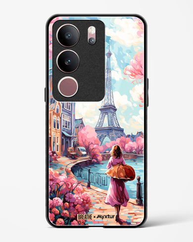 Pastel Paris Impressions [BREATHE] Glass Case Phone Cover (Vivo)