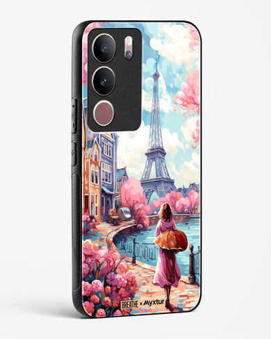 Pastel Paris Impressions [BREATHE] Glass Case Phone Cover (Vivo)