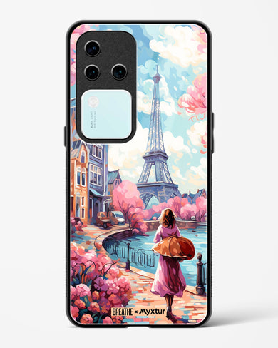 Pastel Paris Impressions [BREATHE] Glass Case Phone Cover (Vivo)