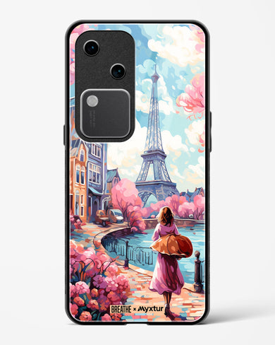 Pastel Paris Impressions [BREATHE] Glass Case Phone Cover (Vivo)