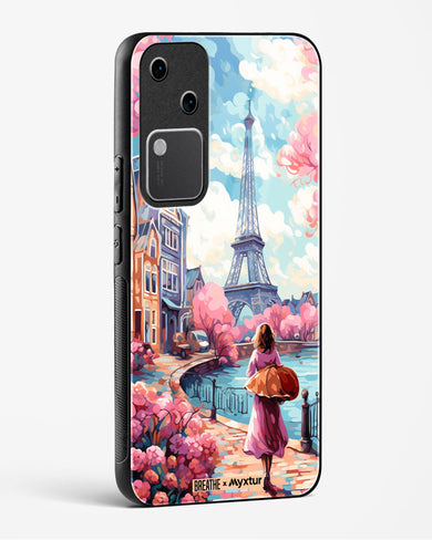 Pastel Paris Impressions [BREATHE] Glass Case Phone Cover (Vivo)