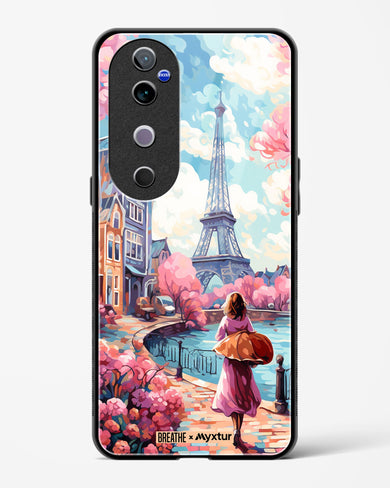 Pastel Paris Impressions [BREATHE] Glass Case Phone Cover (Vivo)