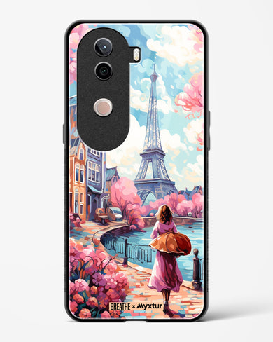 Pastel Paris Impressions [BREATHE] Glass Case Phone Cover (Vivo)