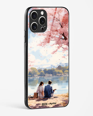 Sakura Serenade [BREATHE] Glass Case Phone Cover-(Apple)