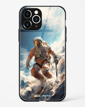 Cosmic Skiing Adventure [BREATHE] Glass Case Phone Cover-(Apple)