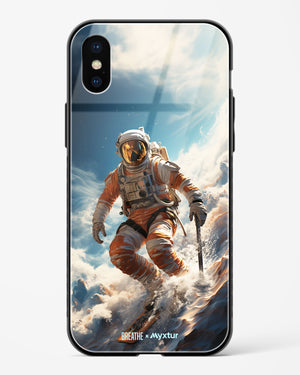 Cosmic Skiing Adventure [BREATHE] Glass Case Phone Cover-(Apple)