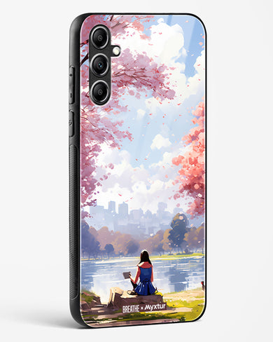 Tranquil Tales by the Stream [BREATHE] Glass Case Phone Cover-(Samsung)