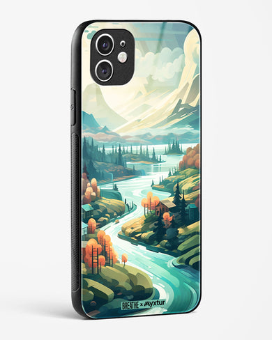 Alpine Mountain Charm [BREATHE] Glass Case Phone Cover-(Apple)