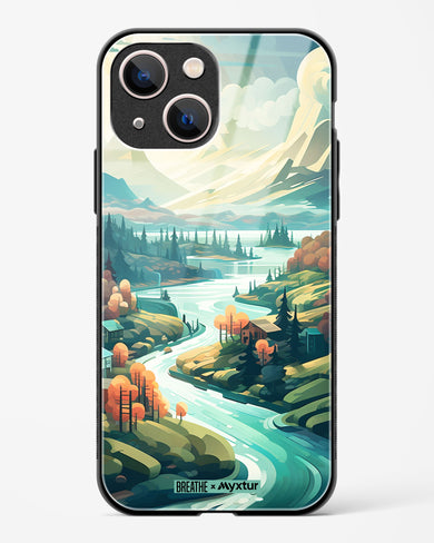 Alpine Mountain Charm [BREATHE] Glass Case Phone Cover-(Apple)