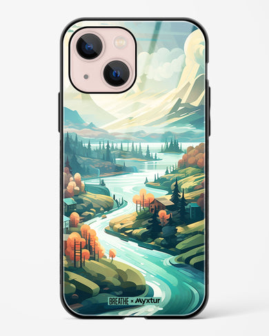 Alpine Mountain Charm [BREATHE] Glass Case Phone Cover-(Apple)