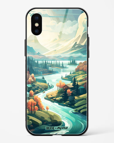 Alpine Mountain Charm [BREATHE] Glass Case Phone Cover-(Apple)