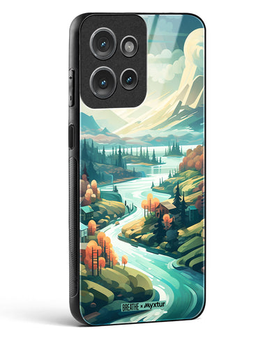 Alpine Mountain Charm [BREATHE] Glass Case Phone Cover (Motorola)