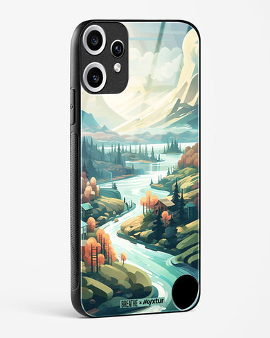Alpine Mountain Charm [BREATHE] Glass Case Phone Cover (Nothing)