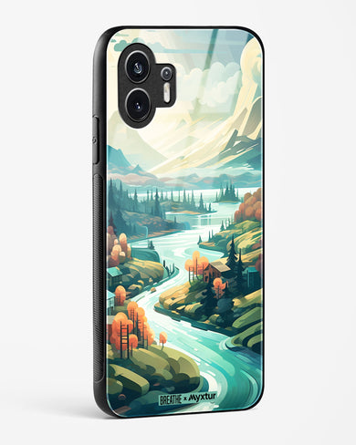 Alpine Mountain Charm [BREATHE] Glass Case Phone Cover (Nothing)
