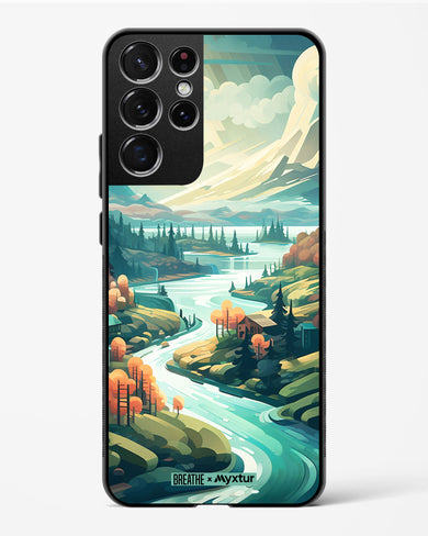 Alpine Mountain Charm [BREATHE] Glass Case Phone Cover (Samsung)