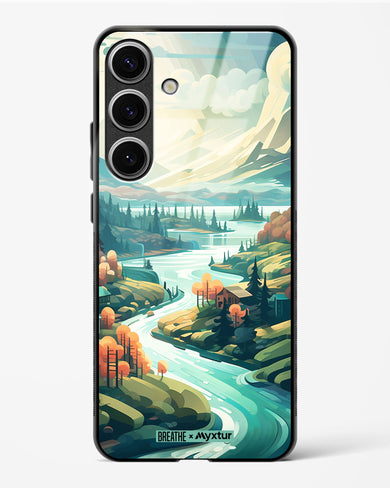 Alpine Mountain Charm [BREATHE] Glass Case Phone Cover (Samsung)