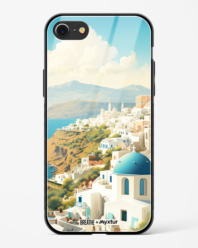 Picturesque Santorini [BREATHE] Glass Case Phone Cover (Apple)