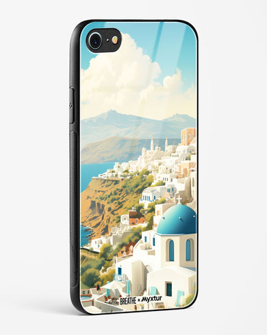 Picturesque Santorini [BREATHE] Glass Case Phone Cover (Apple)