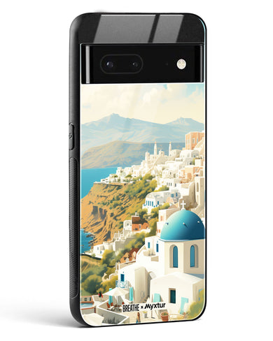 Picturesque Santorini [BREATHE] Glass Case Phone Cover (Google)