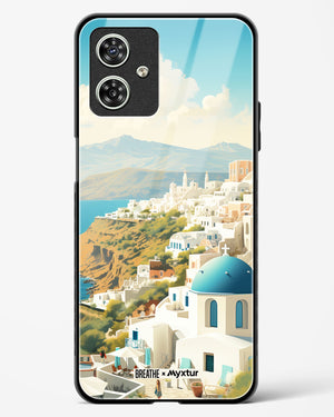 Picturesque Santorini [BREATHE] Glass Case Phone Cover-(Motorola)