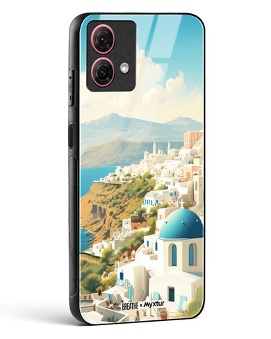 Picturesque Santorini [BREATHE] Glass Case Phone Cover (Motorola)