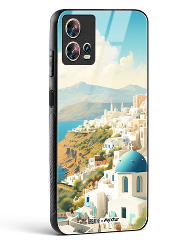 Picturesque Santorini [BREATHE] Glass Case Phone Cover (Motorola)