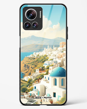 Picturesque Santorini [BREATHE] Glass Case Phone Cover (Motorola)